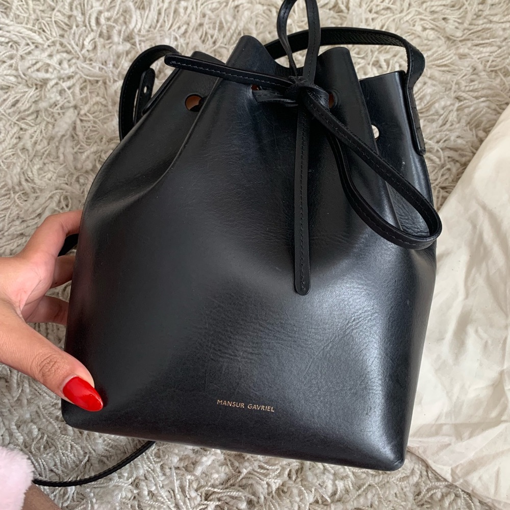 Mansur Gavriel mini bucket bag black Rosa